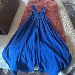 Free People wide leg overalls